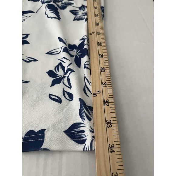 NWT boohoo Blue Floral Print Tie Waist Midi Dress Cocktail Party Wedding Event 8 - Picture 8 of 13